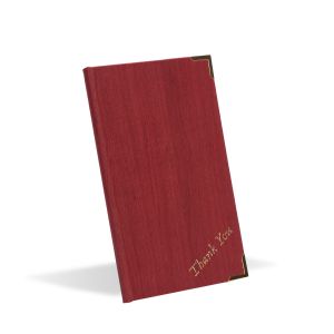 Faux Leather Bill Presenter Burgundy - Pack 10 - IT36