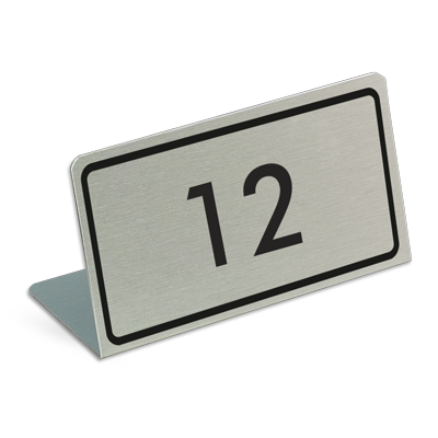 L Shape Table numbers / reserved signs